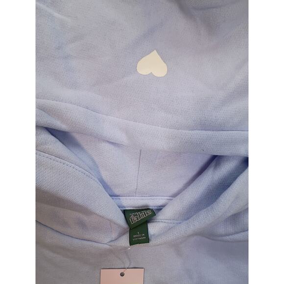 Wild Fable Light Blue Relaxed Fit Pullover Hoodie with Heart - Picture 3 of 7